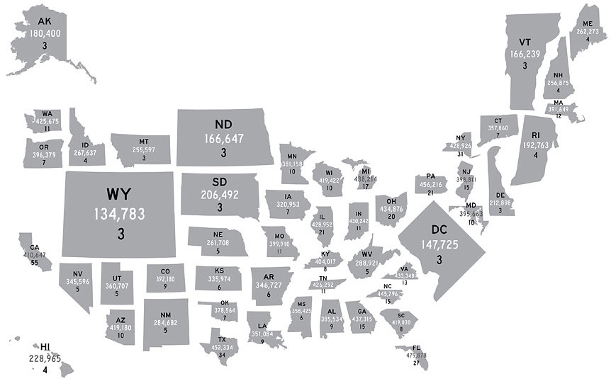 NY Times noncontiguous cartogram example from 2007